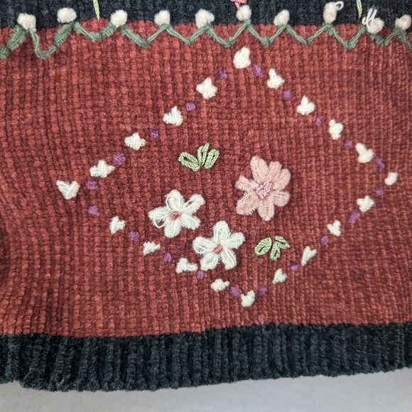 North Crest Size 8 (6-8) Chenille Cardigan In Great Vintage Condition - Picture 5 of 13